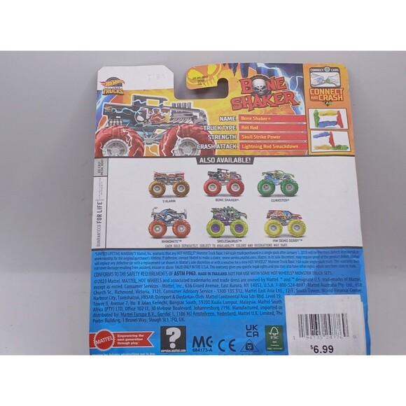 2023 HOT WHEELS MONSTER TRUCKS POWER SMASHERS SKELESAURUS & BONE SHAKER VARIANT - Picture 12 of 14